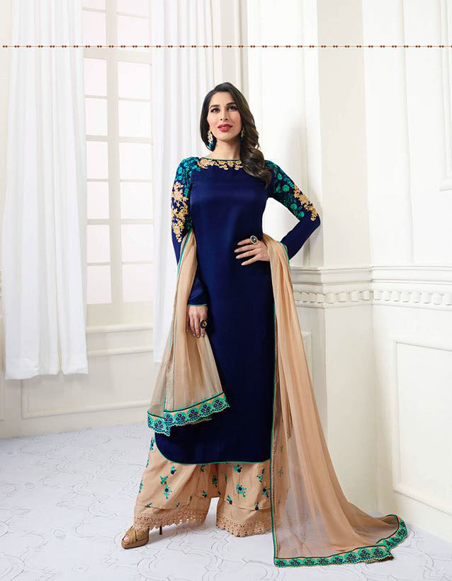 Multicolour 9009-9014 Straight Suits Catalog In Georgette By Sophie