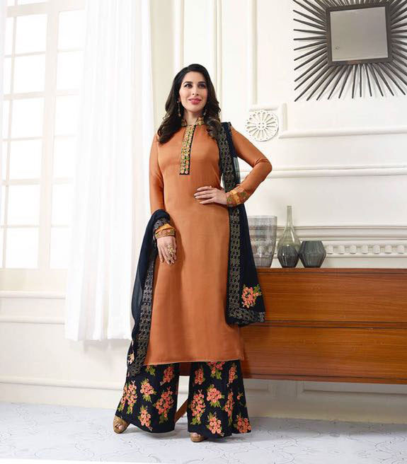 Multicolour 9009-9014 Straight Suits Catalog In Georgette By Sophie