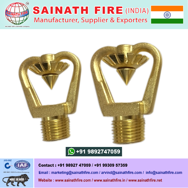 Fire Fighting Sprinkler - Brass, 1/2 Inch Size, Silver Color, 150â°c Operating Temp, 175 Psi Pressure Rating, Npt Thread Type | Fire Suppression In Buildings And Industrial Settings