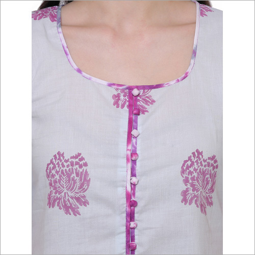 Kurtis - Cotton, 45 Inches, White | Stylish Design, Floral Embroidery, Comfortable Fabric, Perfect Fit