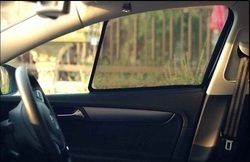 नेट फैब्रिक कार साइड विंडो मैग्नेटिक कर्टन मिरर कट (6 का सेट)