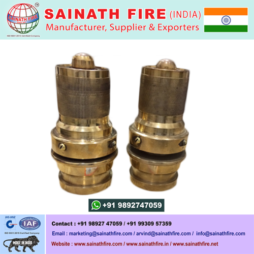 Navy Diffuser Nozzle - Brass, Gunmetal, Steel, 1-2 Inches | Gold Color, NPT Thread, 150 PSI Pressure Rating, UL and FM Compliant