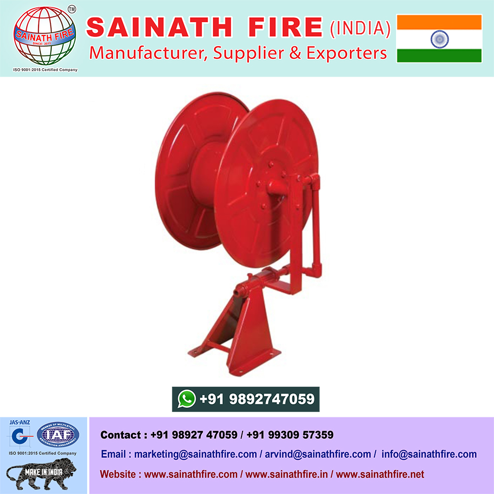 Fire Hose Reel Drum - Thermoplastic Hose, 30-45 Mtr Outlet Connections | Compact Design, Low Maintenance, Superior Performance