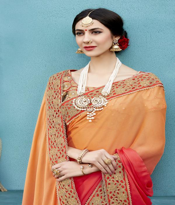 Ladies Stone Work Saree - Cadbury Silk, Length: 5.5 Meters, Blouse: Banglory Silk | Zari Resham Embroidery, Lace Border, Durable Fabric, Elegant Design, Soft Texture, Stylish Look