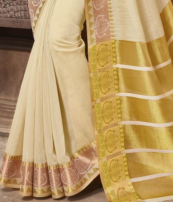 Cream Fancy Saree