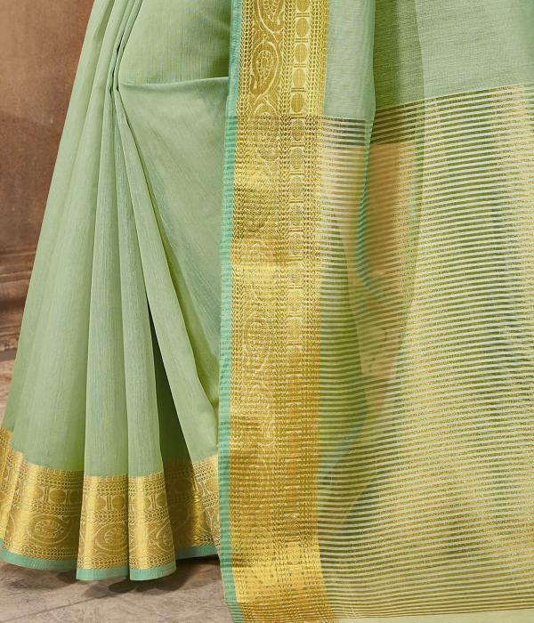 Pista Green Silk Saree