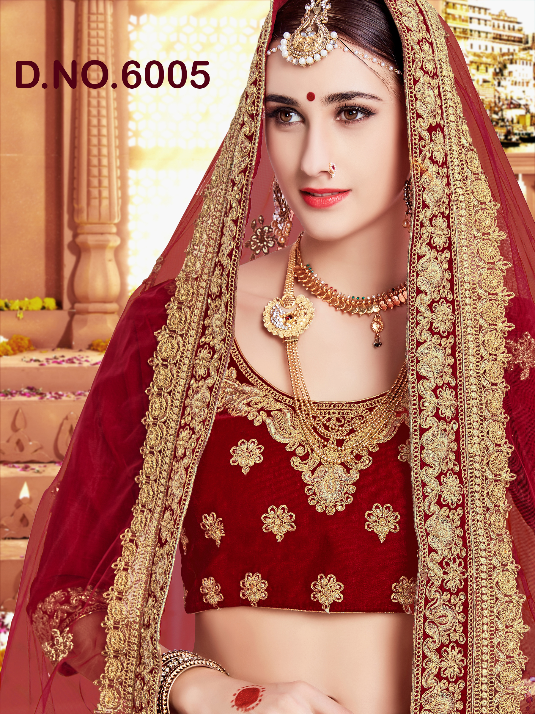 Maroon Lehenga Chunni