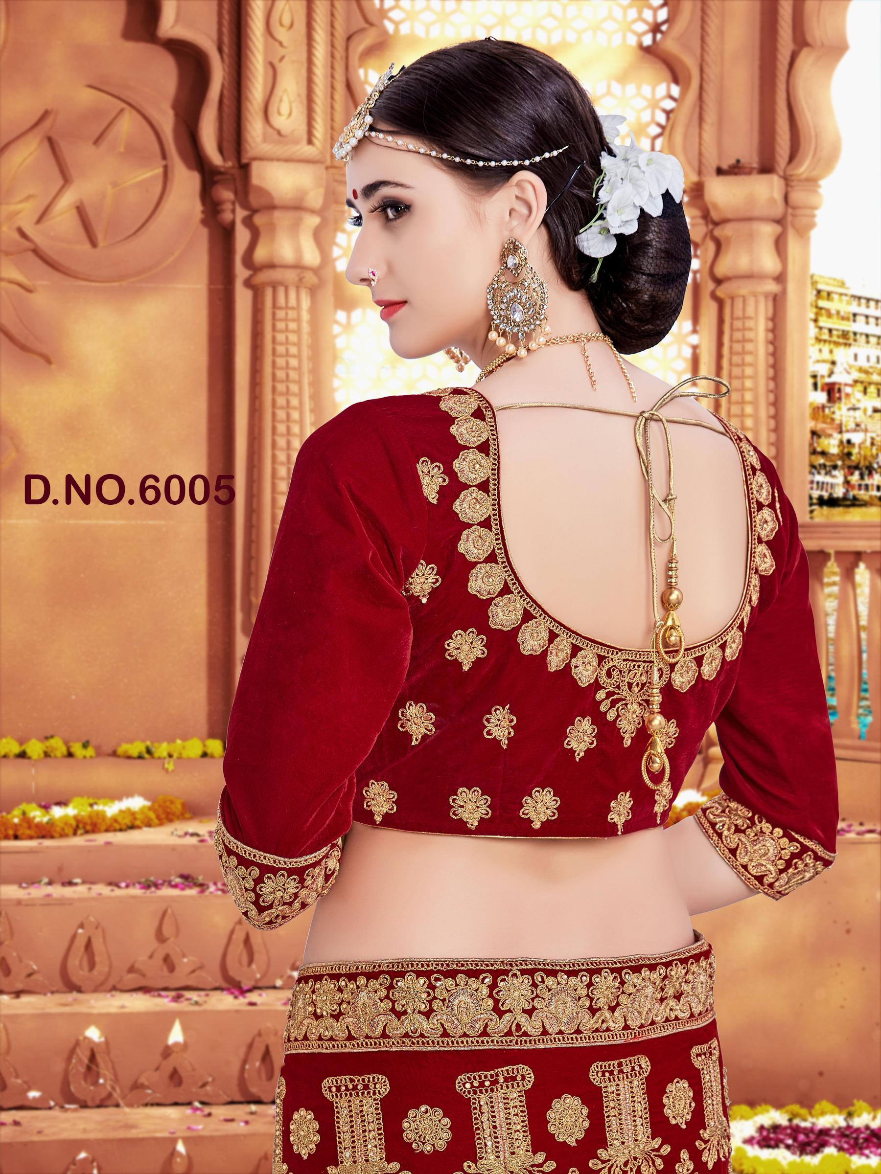 Maroon Lehenga Chunni