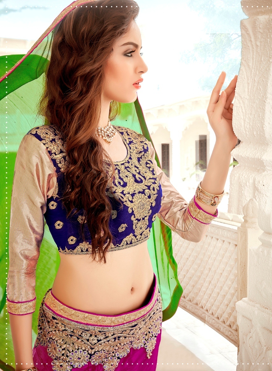 Green & Pink Fancy Lehenga Choli