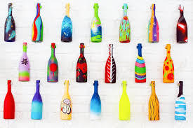 Decorative Bottles - High-quality Glass, Unique Shapes & Sizes, Vibrant Colors, Perfect For Home Decor & Gift Giving
