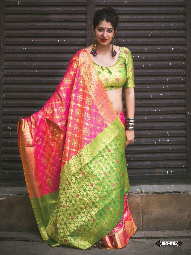 Multicolour Sethnic Patola Style Silk Saree Wholesaler In Surat Market