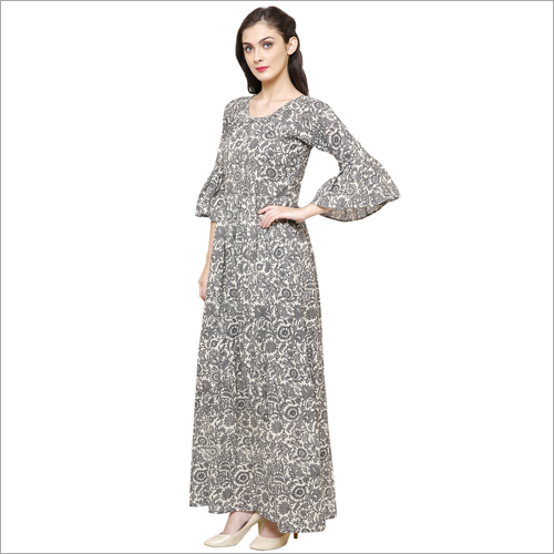 Kurtis - Cotton, S-xl, Maxi Length, Round Neck | Floral Print, Stylish Design, Comfortable Fabric, Versatile Style, Elegant Look, Perfect Fit
