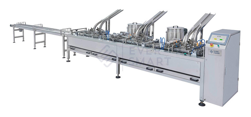 Double Lane 3+2 Sandwiching Machine With Packaging Machine Capacity: 60-1000 Kg/hr
