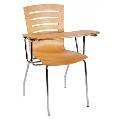 Classroom Chair - Wood and Metal, 18"W x 20"D x 32"H , Brown Color, Easy Assembly, 250 lbs Weight Capacity, 1 Year Warranty