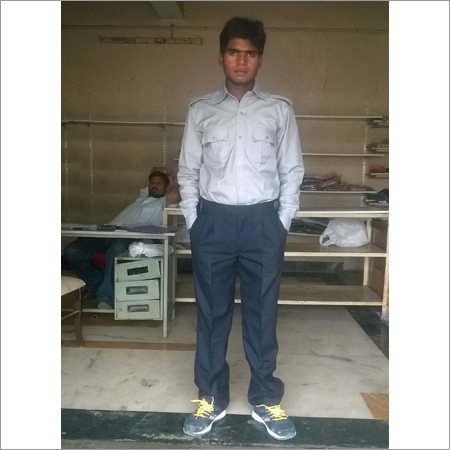 Ash Colour Security Guard Uniform Collar Type: Polo Shirt