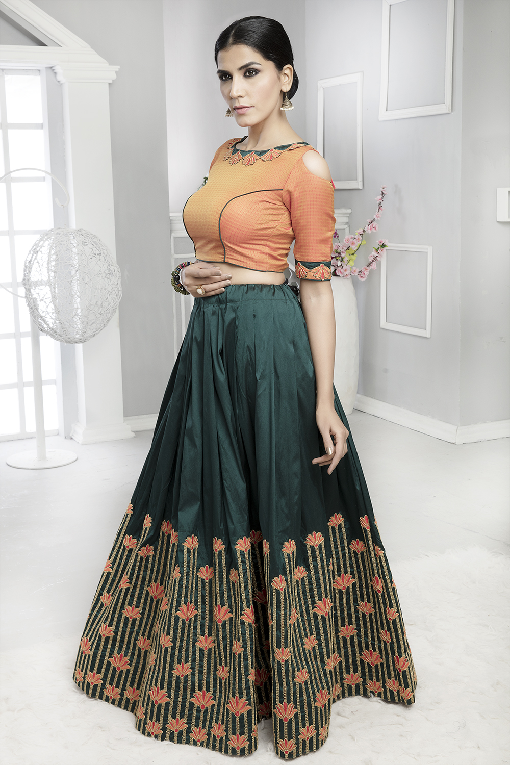 Green Fancy Ghagra Choli