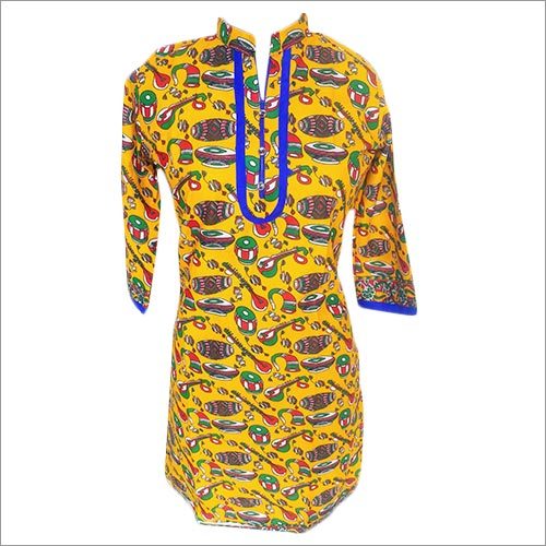 Classic Printed Cotton Kurti - Cotton Fabric, Elegant Floral Patterns and Comfortable Fit