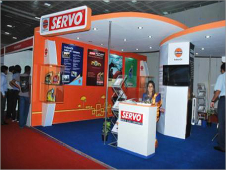 Exhibitions Stall Branding - Various Materials, Customizable Dimensions, Orange | Modular Assembly, Attractive Design, Integrated Lighting, High Impact Brand Visibility