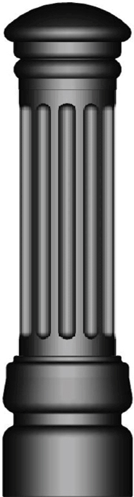 Cast Iron Bollards - Color: Black White Blue
