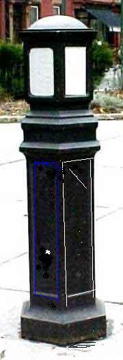 Cast Iron Bollards - Color: Black White Blue
