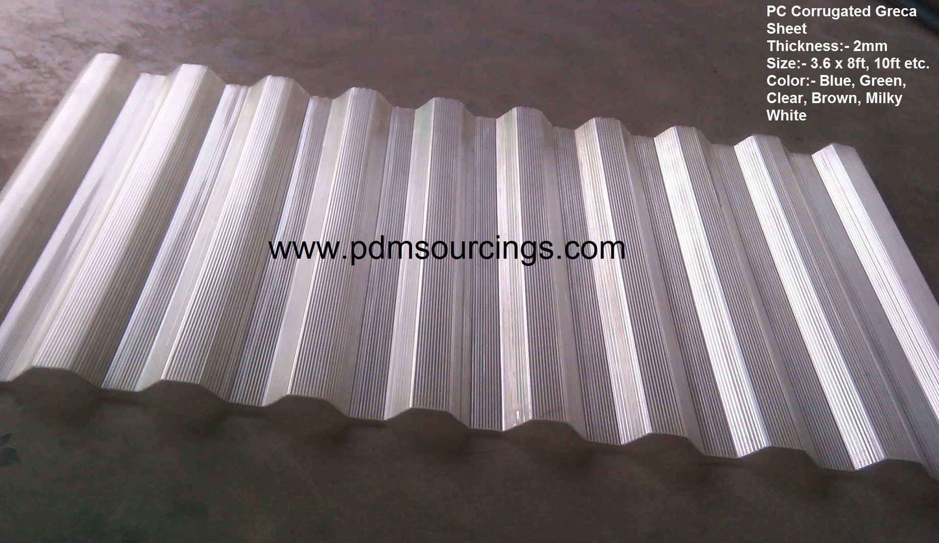Polycarbonate Corrugated Sheet Thickness: 2 Millimeter (Mm)