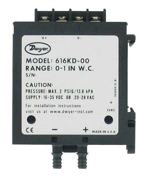 Dwyer 616kd-05 Differential Pressure Transmitter Measure Pressure Of: Gas
