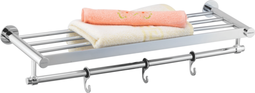 Towel Rack - Brass, Standard Size | Rectangular Design, Durable and Elegant Finish