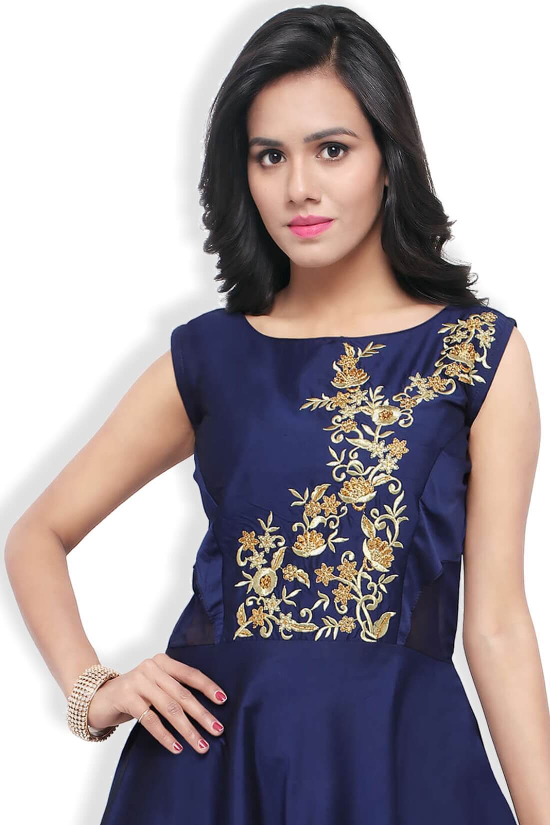 Navy Blue Party Gown