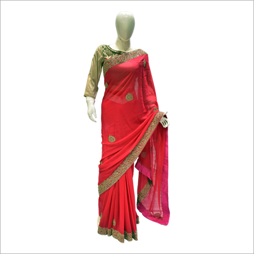 Pink Ladies Casual Wear Saree