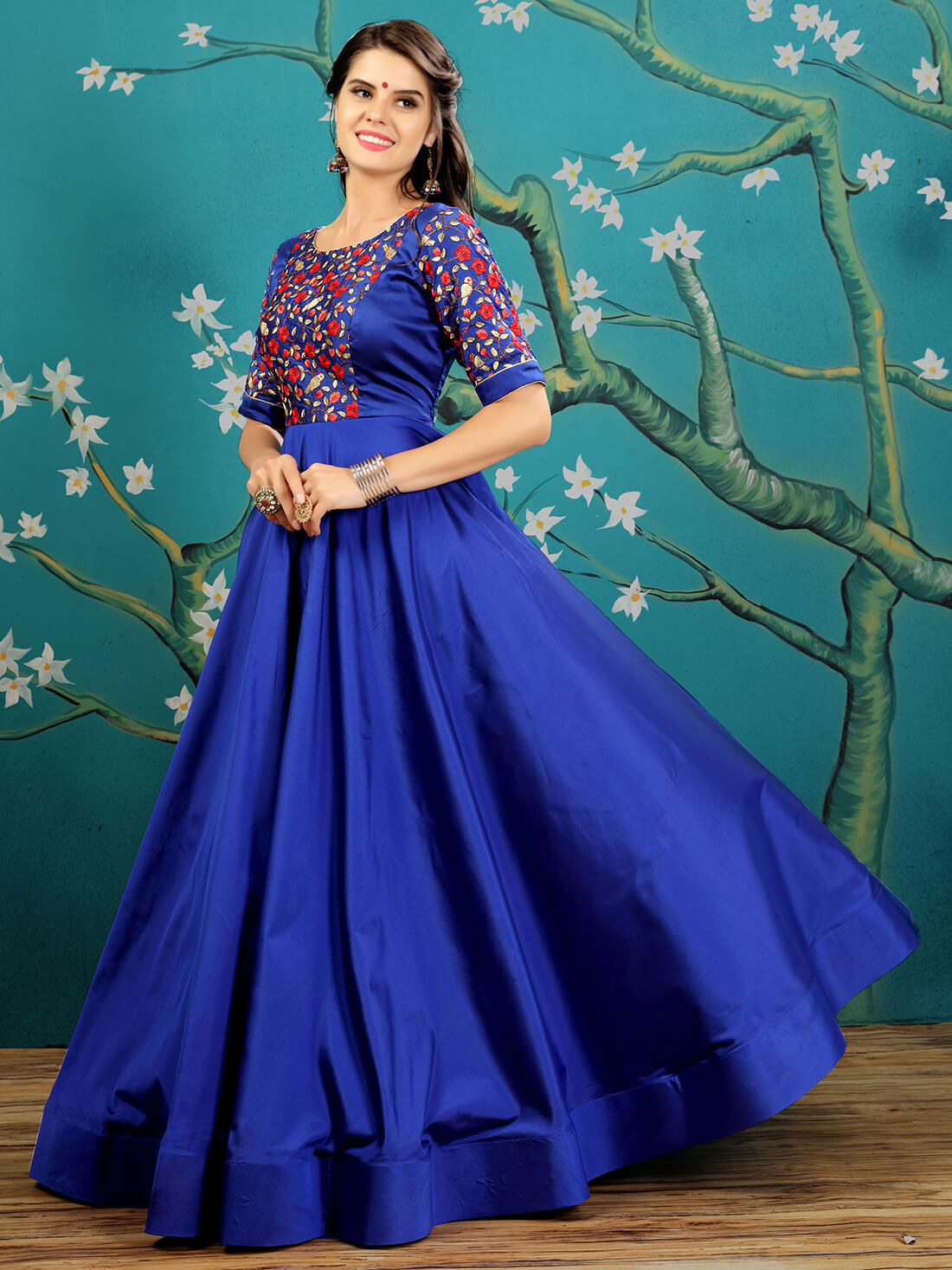 Navy Blue Party Gown