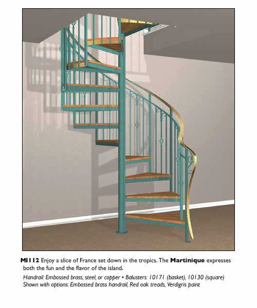 Cast Iron Spiral Stair - Color: Black