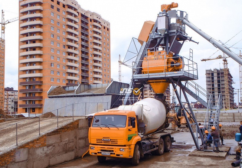 Compact Concrete Batching Plant - Steel Material, 20-120 M3/h Capacity | Drum Mixer, Plc Control System