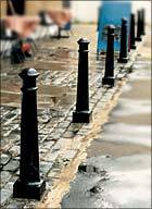 Cast Iron Round Bollards - Color: Black