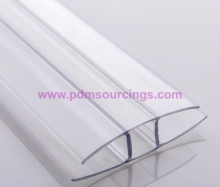 Polycarbonate Hollow Sheet Jointer - 10mm Thickness, 55mm Width, 20ft Length | Clear, Uv Protected, Made From 100% Virgin Raw Material