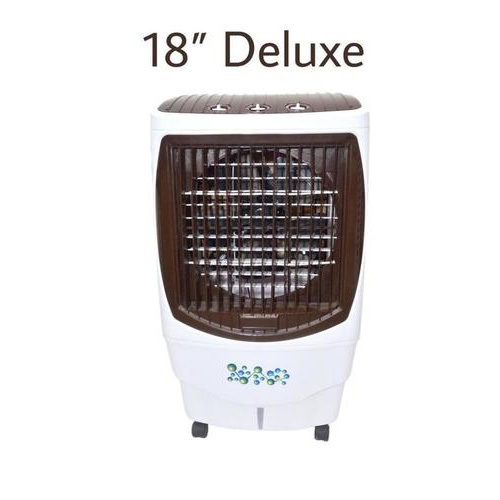 Deluxe Cooler Body - Plastic, 18 Inch Size, White & Brown Color | Energy Saving, Waterproof, High Performance Efficiency, Easy Installation