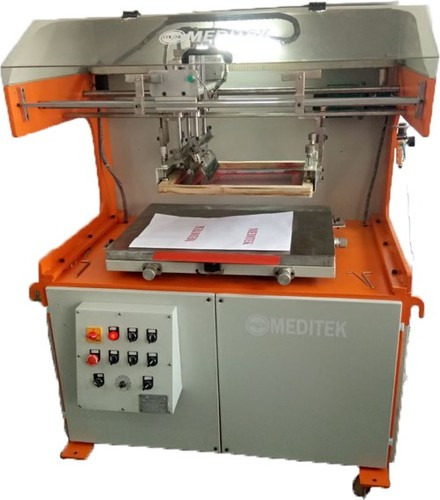 Flat Screen Printing Machine - Printing Area 380-750 mm, Speed 1000 pcs/hr | 1 HP Automatic Air Compressor, Power 1/2 kW