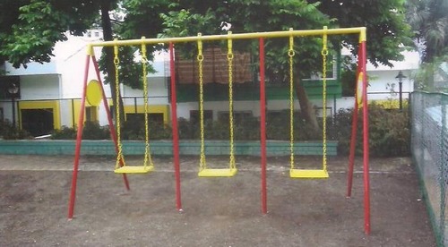 Iron & Plastic Playground Triple Seater Swing