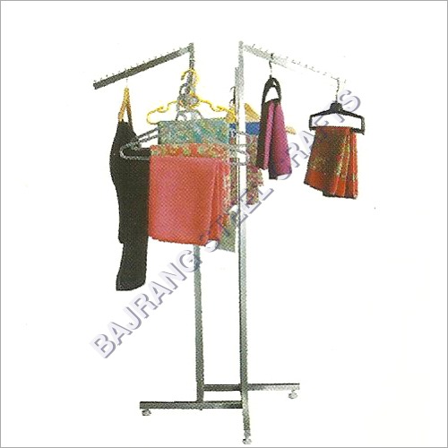 Metallic Four Way Garment Stand