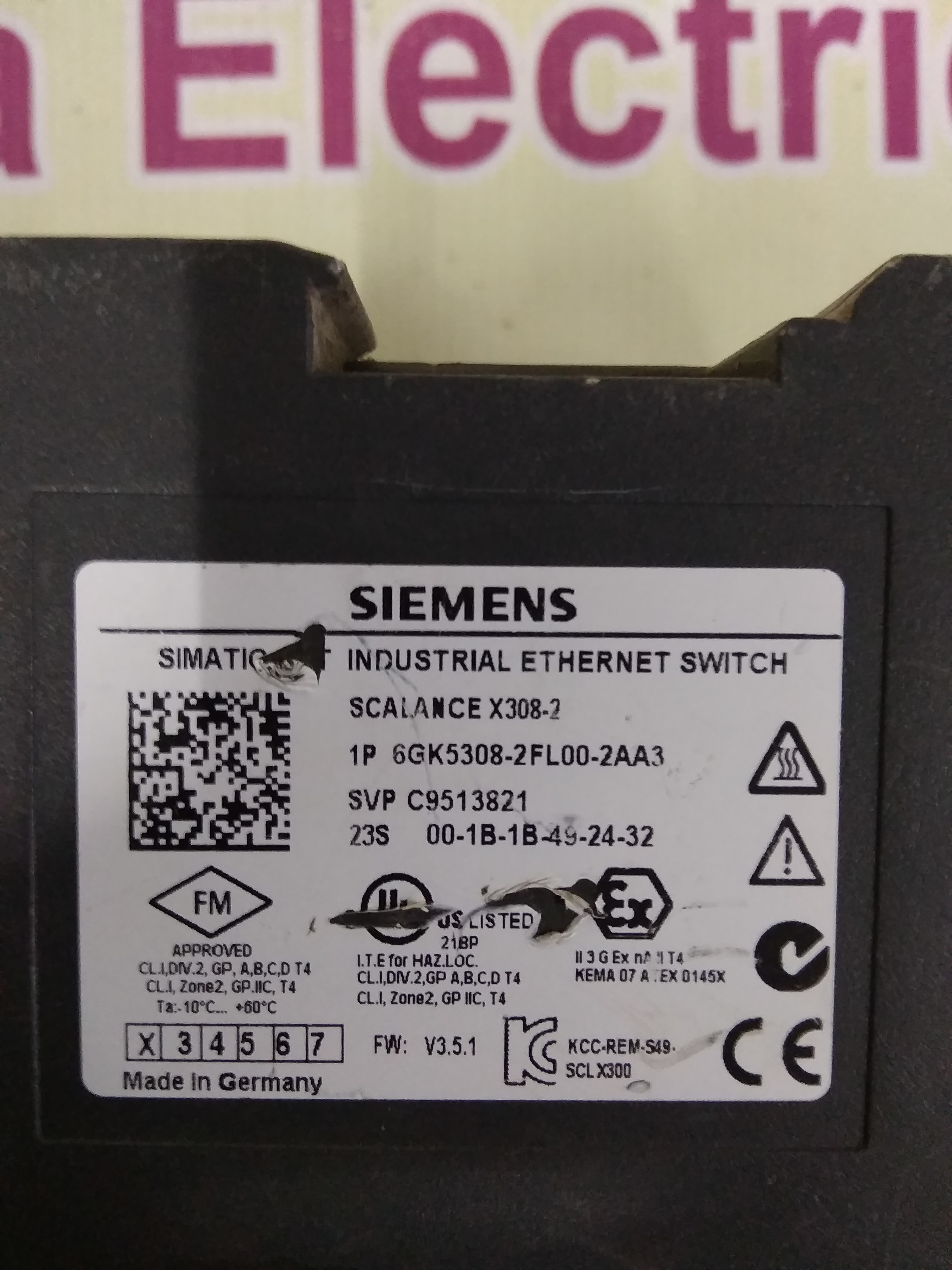 Siemens Scalance X308-2 Module 6gk5308-2fl00-2aa3