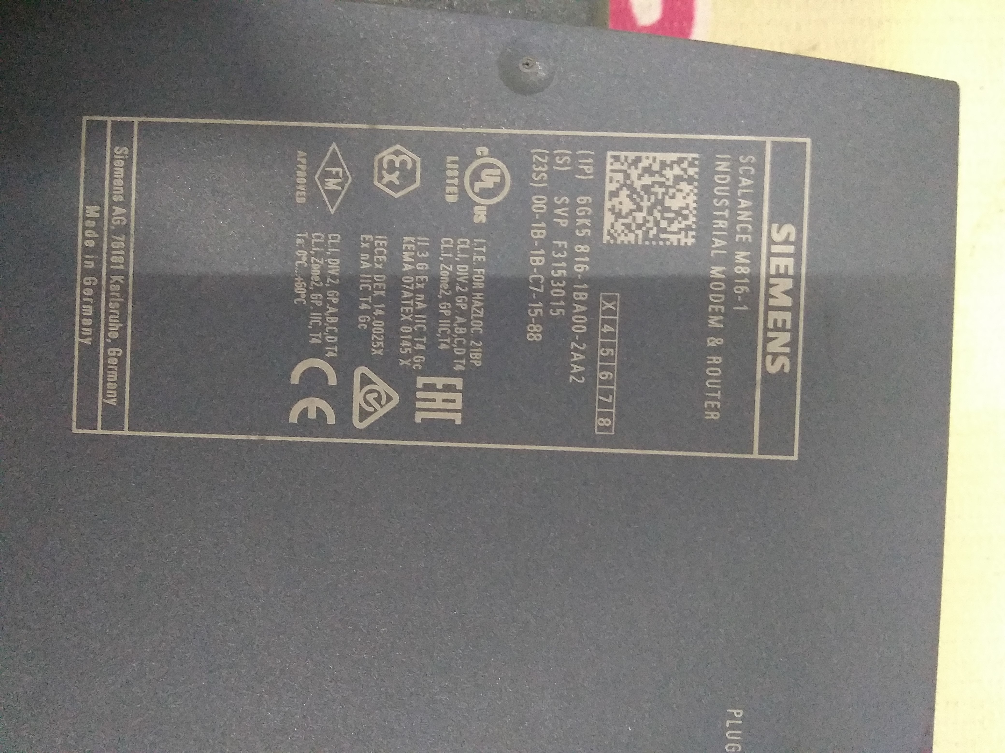 Siemens Scalance M816-1 Module 6gk5 816-1ba00-2aa2