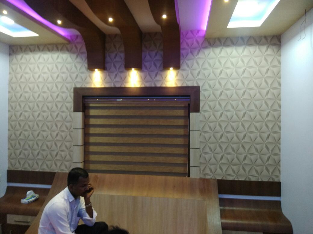 3d Design Wallpaper - Pvc Material, 57 Sqft Size | Modern Style, Digital Printed Vinyl