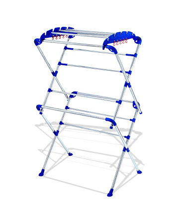 Cloth Dryer Stand - Metal Frame, 15 Kg Weight Capacity | Collapsible Design, Indoor Use, Space-saving