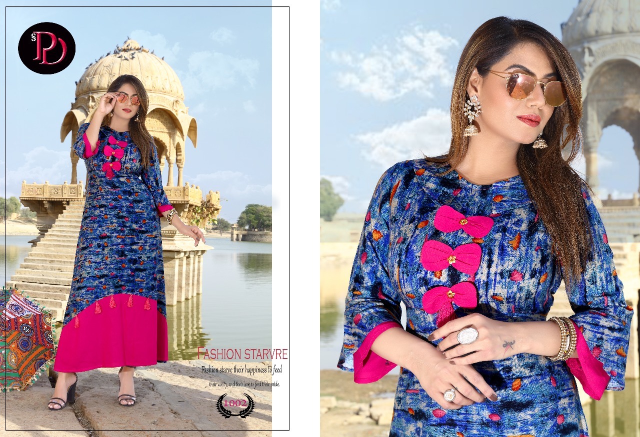 Rayon Satin Printed Kurti - Full Length, 3-4th Sleeve Style | Casual, Ethnic, Daily Wear For Girls