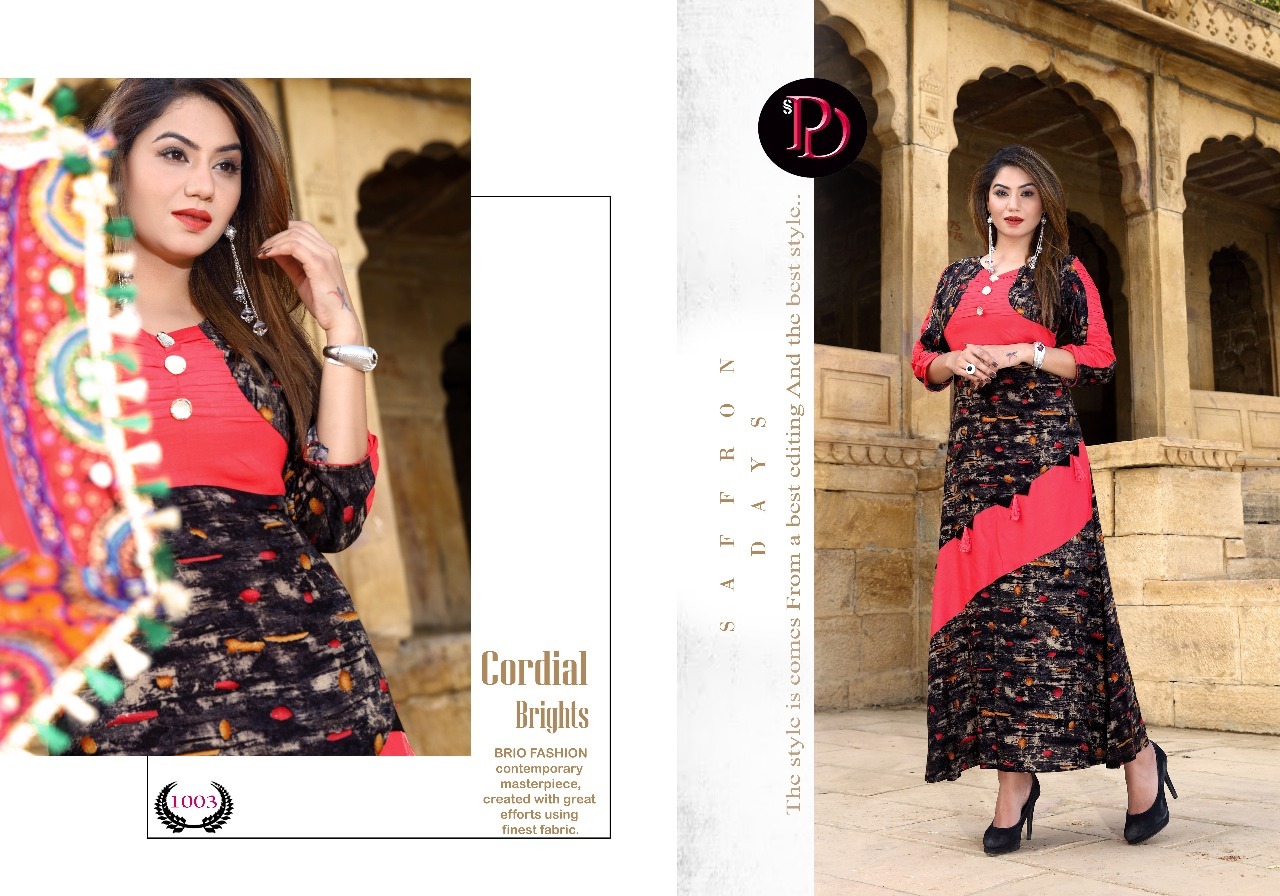 Rayon Satin Printed Kurti - Full Length, 3-4th Sleeve Style | Casual, Ethnic, Daily Wear For Girls