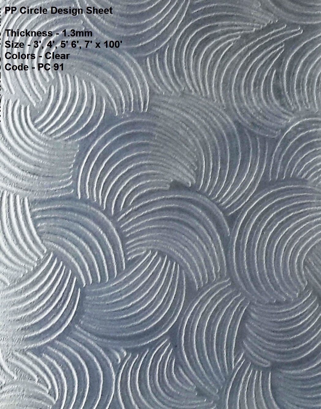 Pdm Polypropylene Circle Sheet - 1.3 Mm Thickness, 3-7 Feet Width X 100 Feet Length | Eco-friendly, Fade-resistant, 5-year Warranty, Iso Certified Quality
