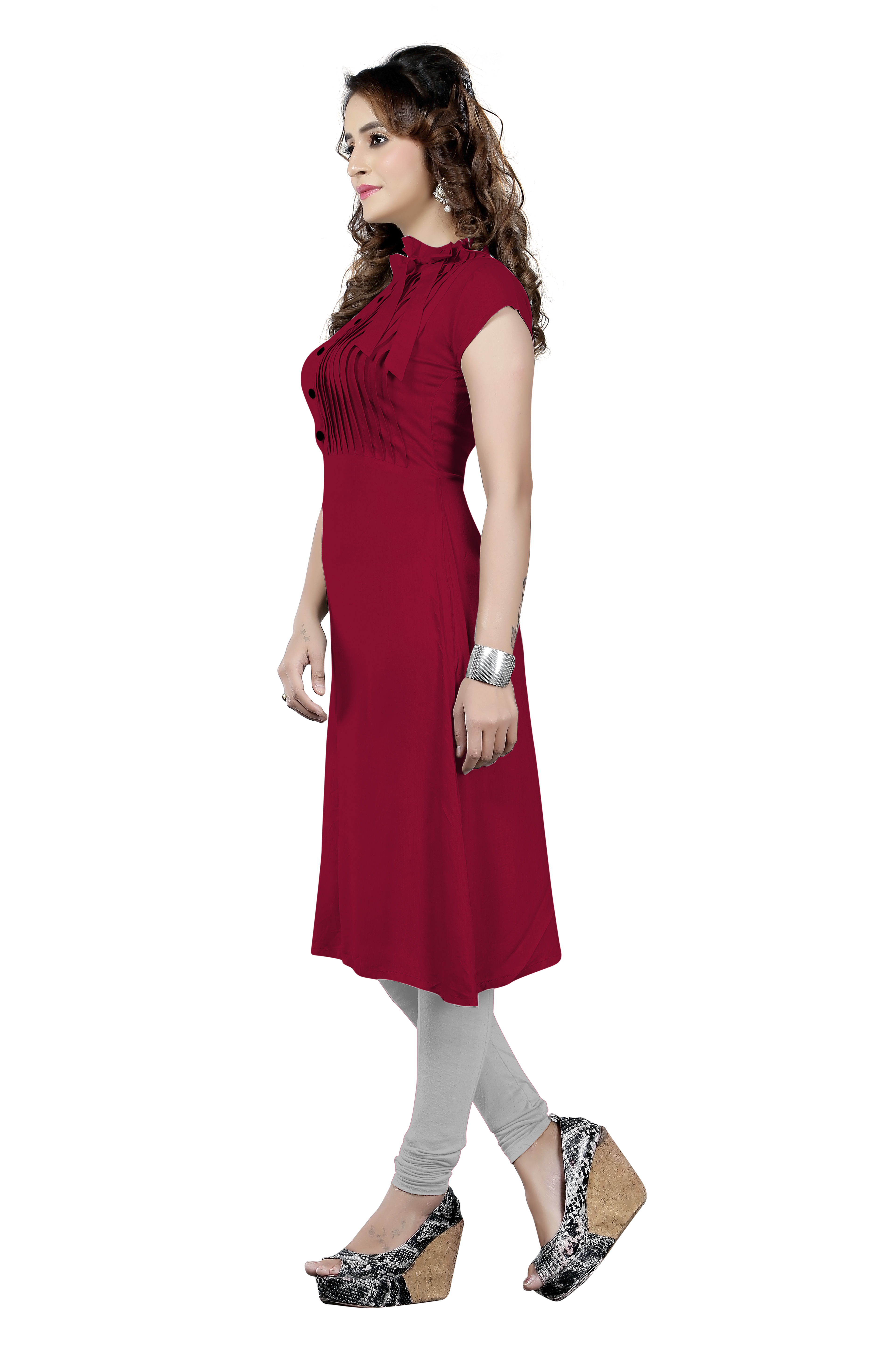 Maroon Ladies Designer Kurtis
