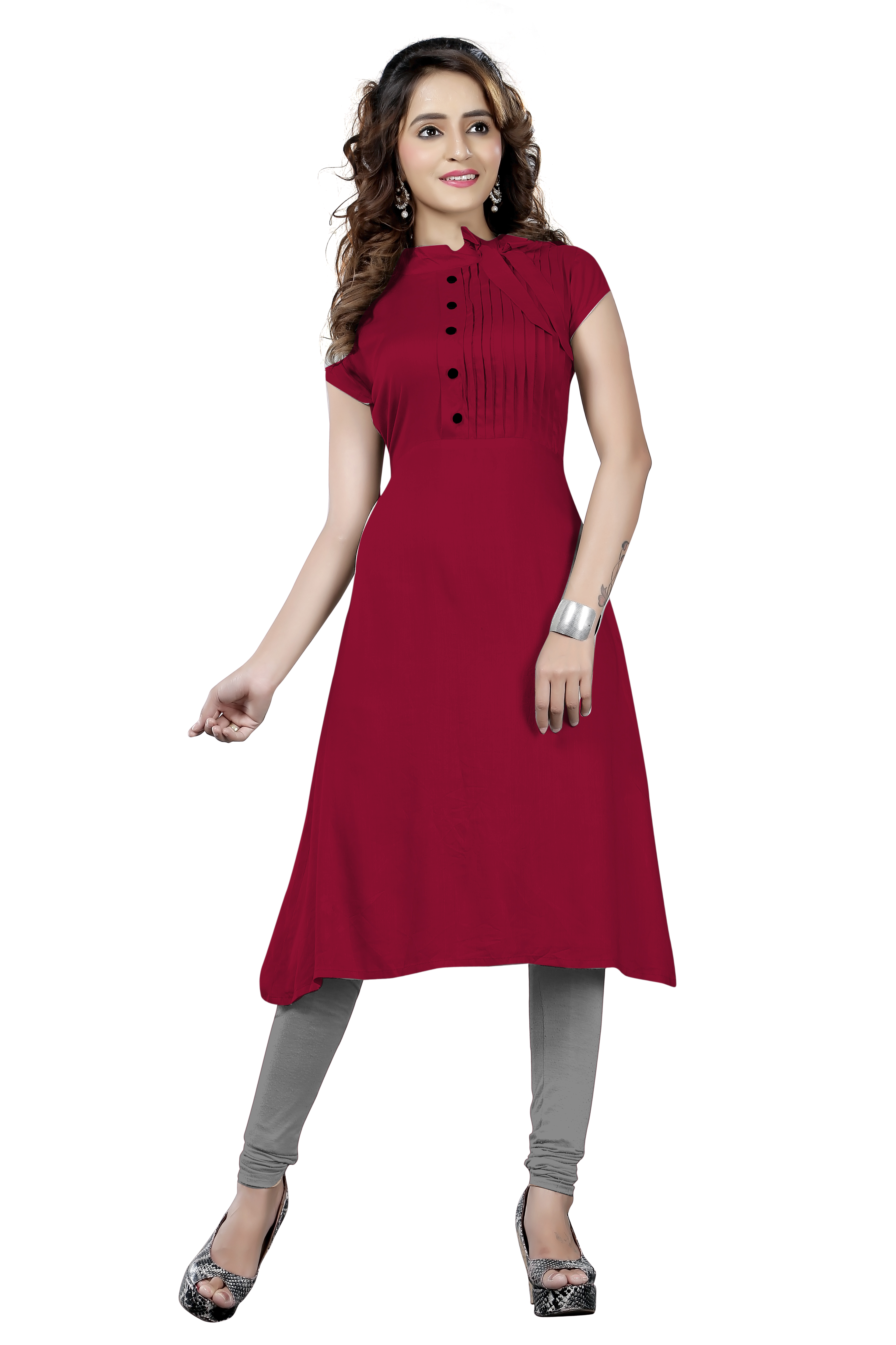 Maroon Ladies Designer Kurtis