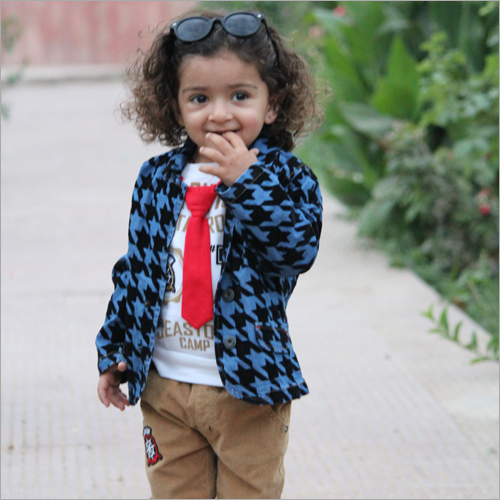 Kids Jacket - Soft Fabric, Various Sizes, Blue | Comfortable Fit, Elegant Design, Intricate Pattern, Party Wear, Skin Friendly, Stylish Look