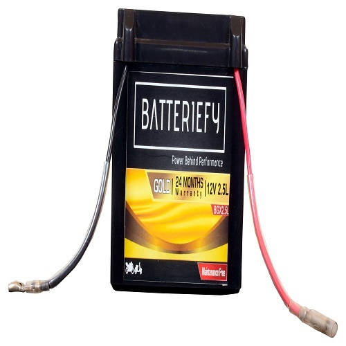 12V 2.5AH गोल्ड AGM बाइक बैटरी
