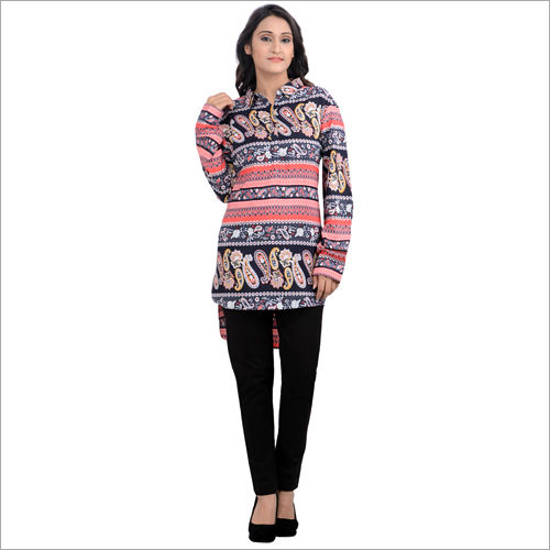 Multi Color Ladies Printed Full Sleeve Top